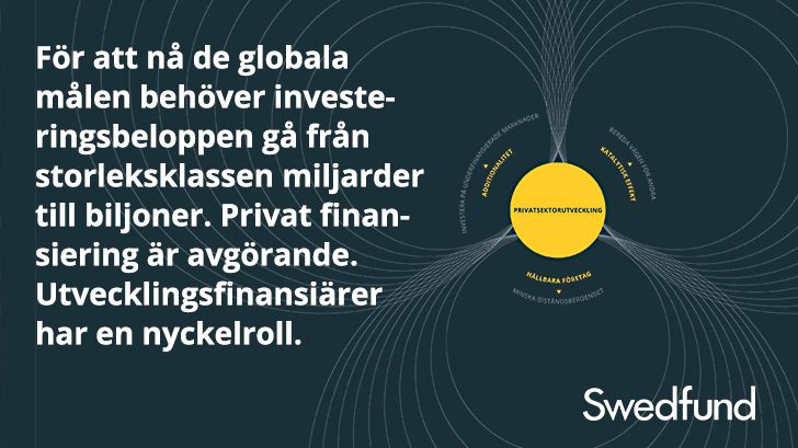 Privata investeringar avgörande för att nå de globala målen