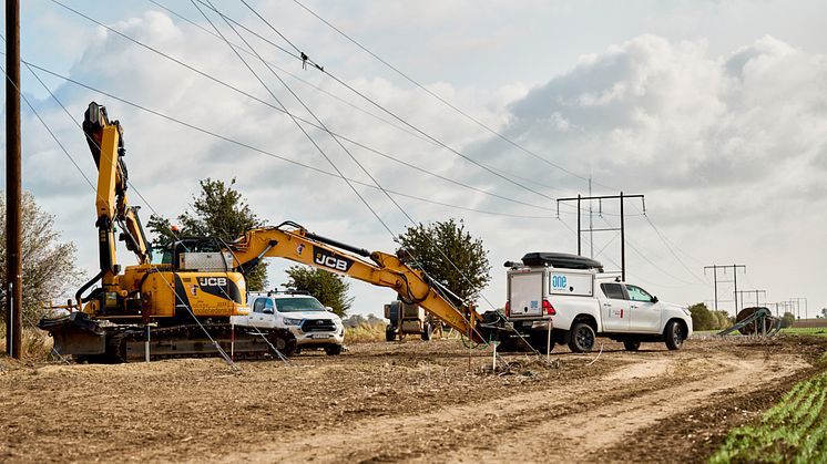 Drift och underhåll av elnätet på den Skånska landsbyggden. Foto: Charlotte Strömwall