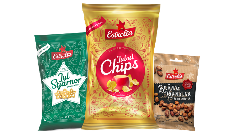 Merry Chipsmas önskar Estrella! Julostchipsen kommer tillbaka 2021 