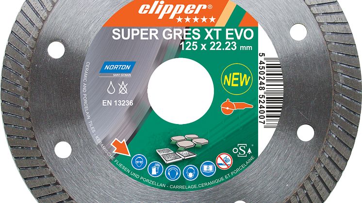 Diamantklinga Clipper Super Gres XT Evo – Produkt 3 (125 mm)
