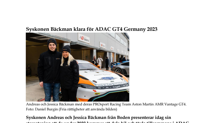 230309 SWE Pressrelease, ADAC GT4 Germany Announcement.pdf