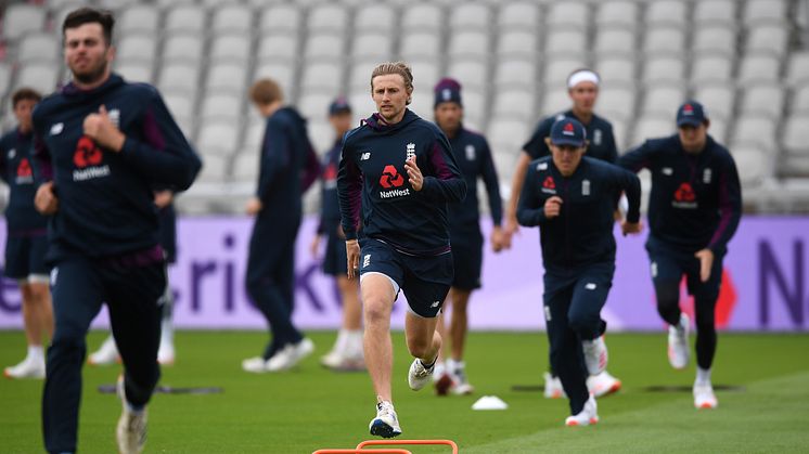 England Test captain Joe Root returns to practice after missing the #raisthebat first Test at the Ageas Bowl to be at the birth of his second child. (Getty Images)