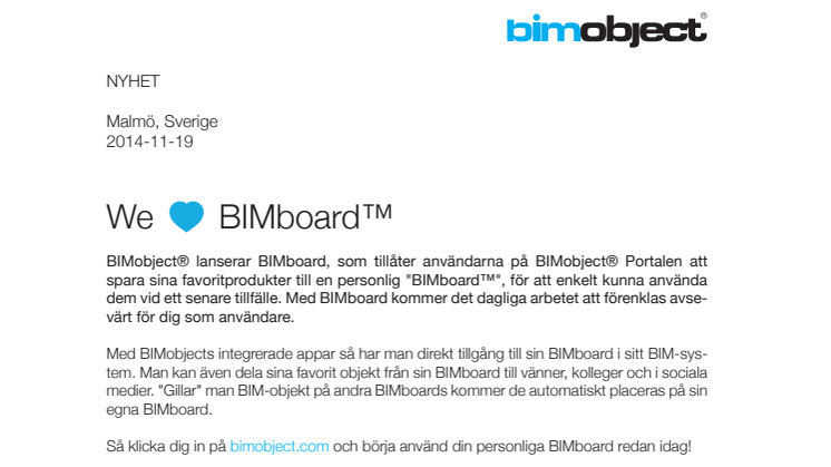 We ♥ BIMboard™