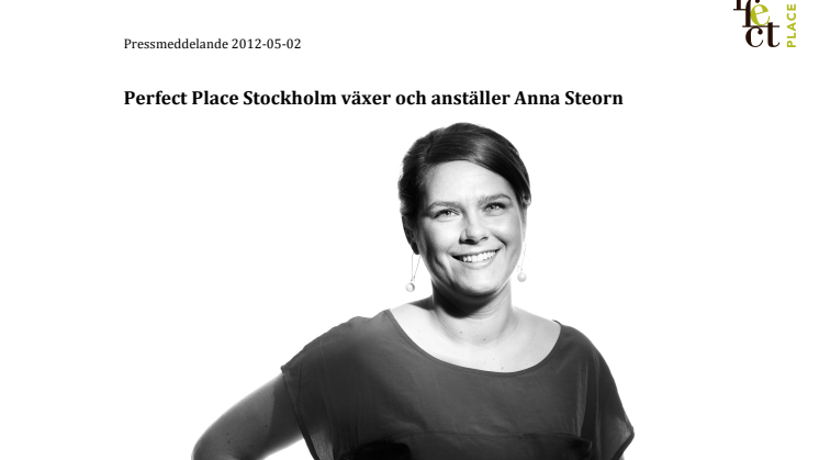 Perfect Place Stockholm växer och anställer Anna Steorn