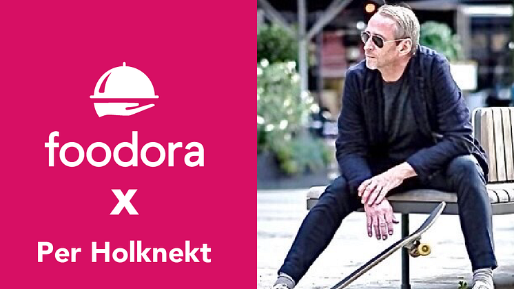 Designern Per Holknekt skapar klädkollektion för foodora