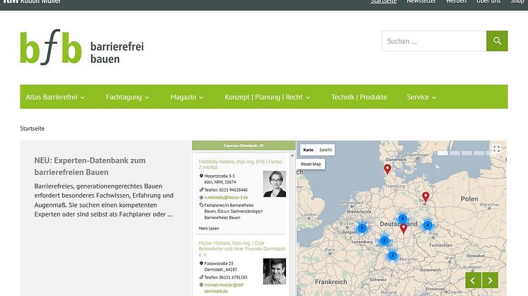 bfb Experten-Datenbank zum barrierefreien Bauen bringt Architekten, Fachplaner, Sachverständige und Bauherren zusammen