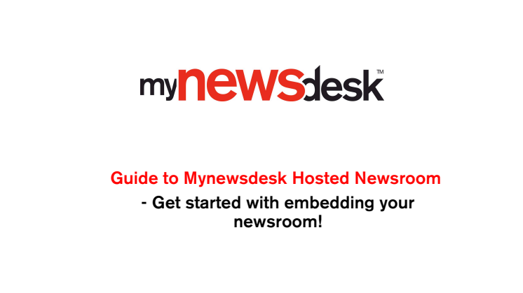 Hosted Newsroom Guidelines