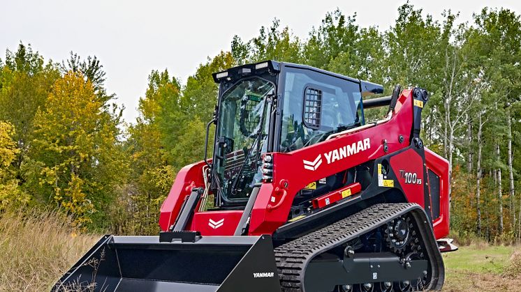 Yanmar Compact Equipment has rolled its first compact track loader production model, the TL100VS, off the line for the North American market.