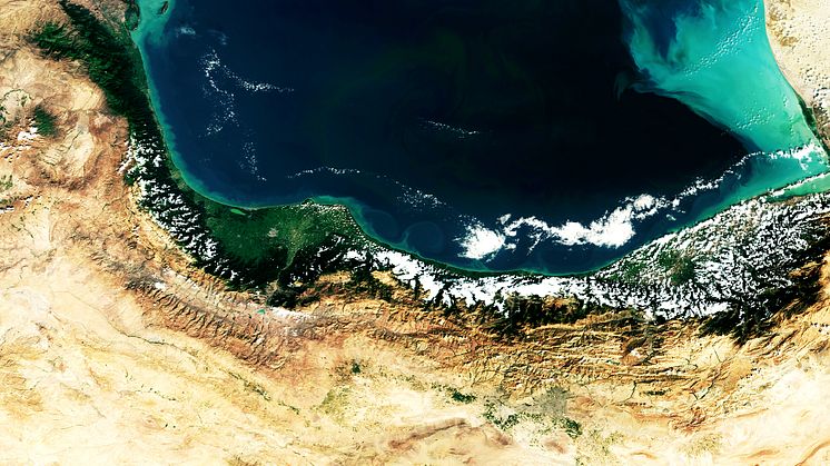 Caspian Sea (Credit © ESA, CC BY-SA 3.0 IGO)