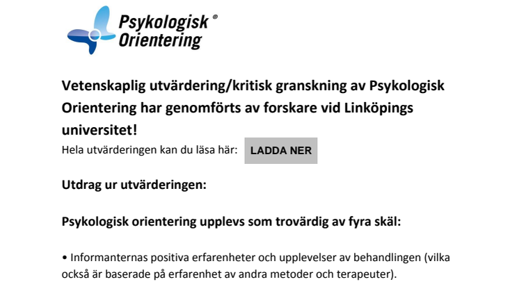 Utvärdering - forskare vid Linköpings universitet