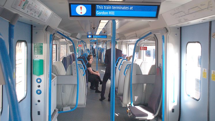 On board the first Class 717 in passenger service