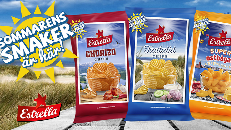 Estrellas Sommarsnacks på tillfälligt besök. Lanseras vecka 20.