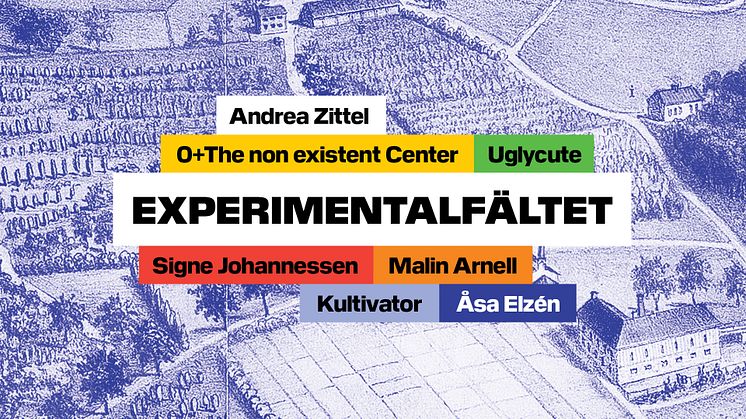 Bild: Kungl. Lantbruksakademiens Experimentalfält år 1868, litografi efter teckning av J.F. Meyer (detalj). Tillhör Kungl. Skogs- och Lantbruksakademiens arkiv.