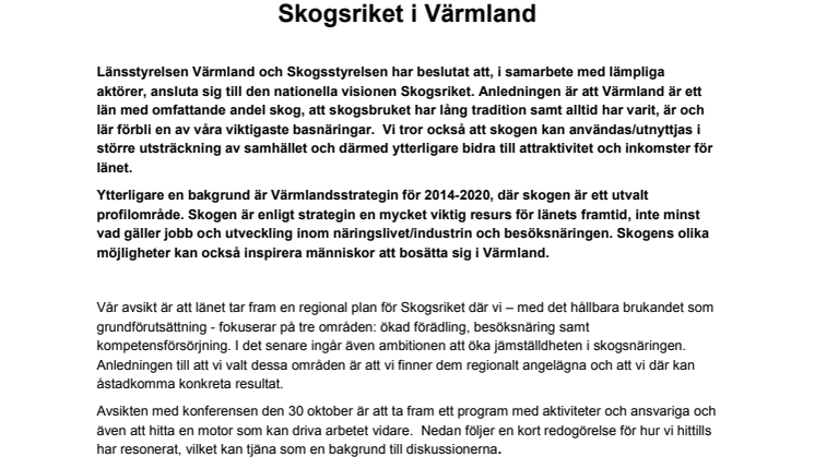 Utkast plan Skogsriket Värmland