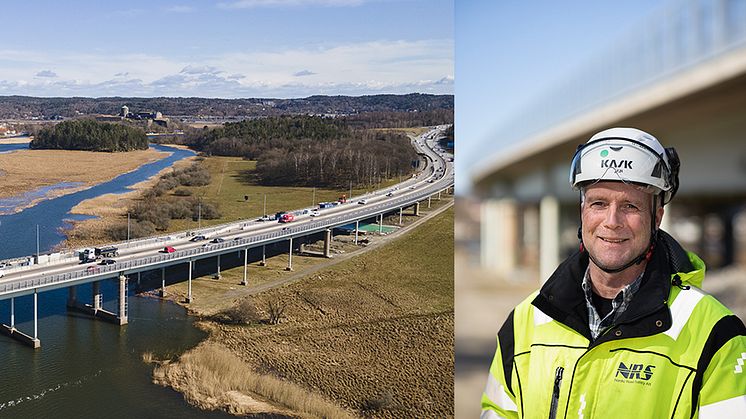 Johan Eliasson, NRS vid Nordreälvbron Kungälv. Bullerskydd från gop.