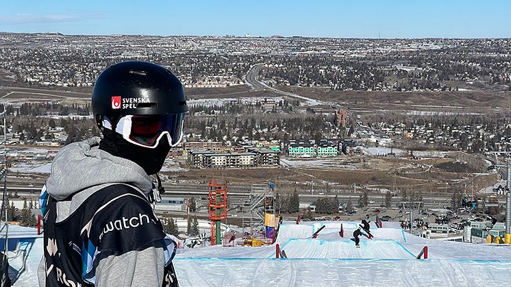 William Almqvist på plats i Calgary, Kanada. Foto: SSF