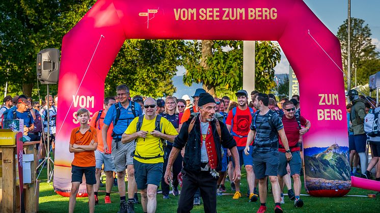 Start in Rorschach zum ersten "Vom See zum Berg" Event im Jahr 2020