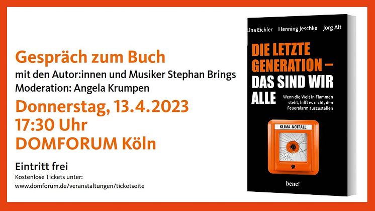 Stephan Brings im Gespräch mit der "Letzten Generation" in Köln