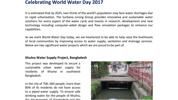 Celebrating World Water Day 2017