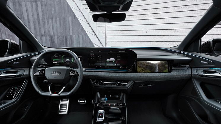 Audi Q6 e-tron (interiør med skærmeksempel)