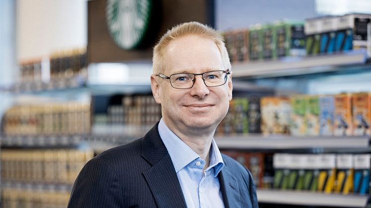 "Nestlé har oprettet et emballage-forskningscenter, og vi har afsat 14 milliarder kr. til at skabe et marked for genbrugsplast," siger Martin Broberg, Nestlé Danmarks kommunikationschef. (Foto: Søren Svendsen)