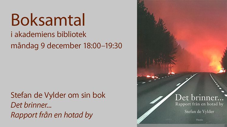 2019-12-09 Boksamtal: Det brinner... Rapport från en hotad by