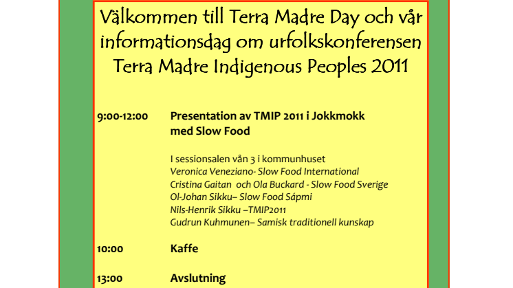 Jokkmokk och Slow Food Sápmi laddar inför Terra Madre Indigenous People 2011