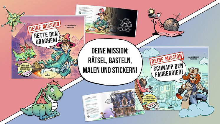 Deine Mission: Bücher zum Miträtseln, Basteln, Malen und Stickern!