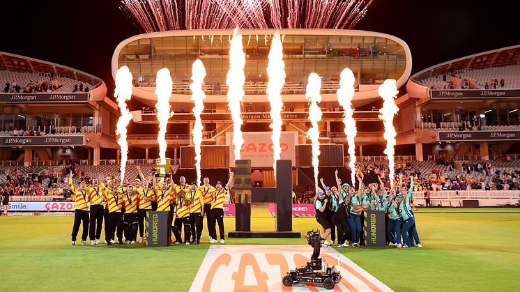 Trent Rockets men and Oval Invincibles women lift The Hundred 2022 trophies