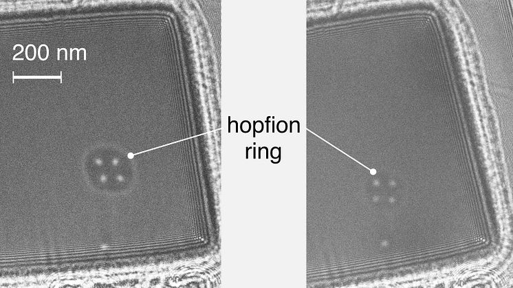 The experimental images hopfion ring