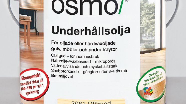 Nu finns en underhållsolja från Osmo