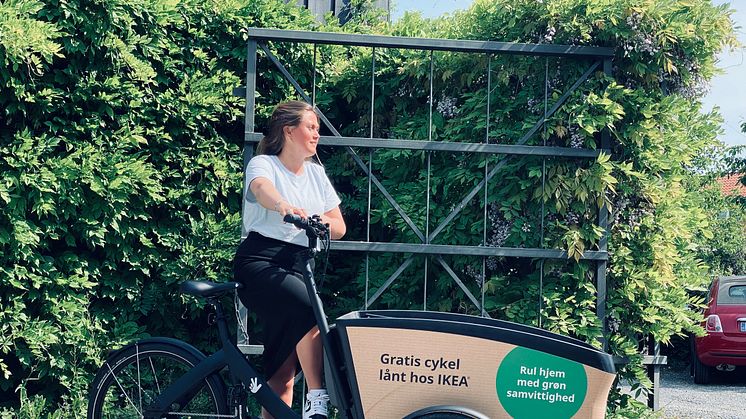 Freetrailer stiller nu sammen med IKEA i København gratis elektriske ladcykler op til gavn for shoppere. Foto: PR.