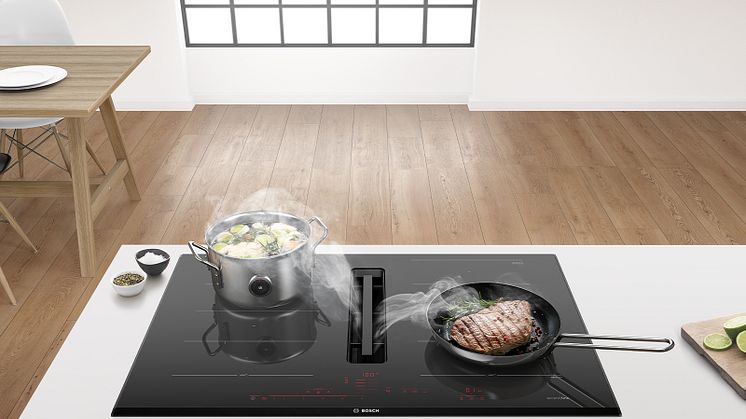 Bosch presenterar nya induktionshällar med inbyggd köksfläkt, nu i ännu fler modellserier