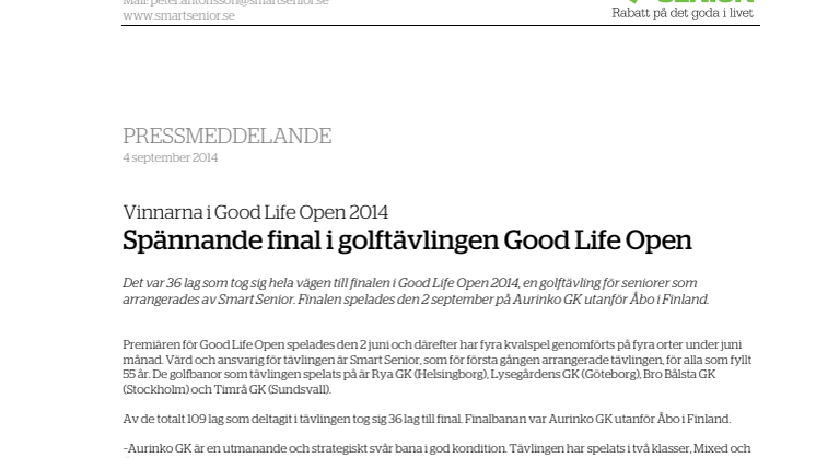Spännande final i golftävlingen Good Life Open - här är vinnarna