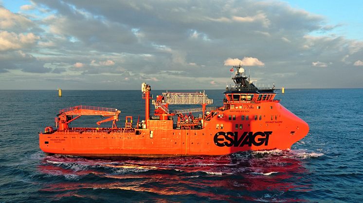 ESVAGT udvidede i 2016 flåden med en Service Operation Vessel ’Esvagt Njord’, der servicerer Dudgeon Offshore Wind Farm