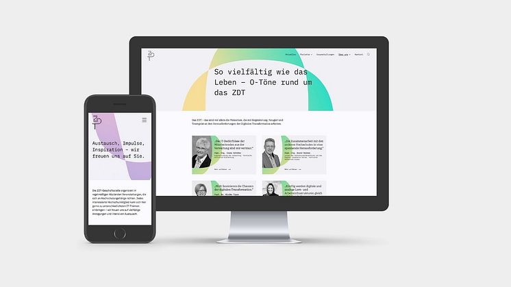 Im Mittelpunkt steht immer der Mensch: Die neue Website des ZDT steht für Offenheit, Vielfalt und Augenhöhe bei der gemeinsamen Digitalen Transformation. (Bild: ZDT)