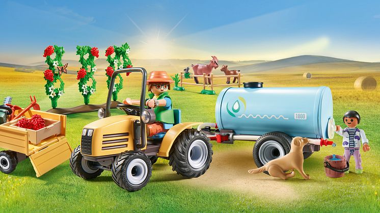 Traktor mit Anhänger und Wassertank (71442) von PLAYMOBIL