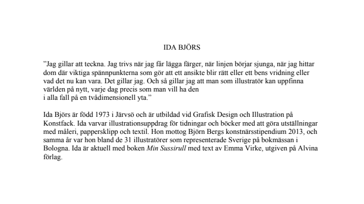 Ida Björs Biografi