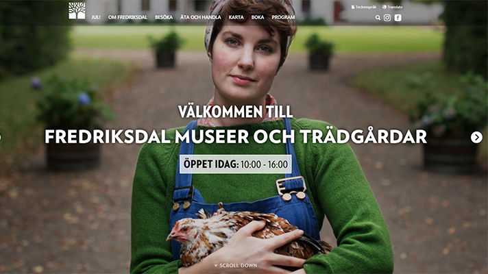 Fredriksdal museer och trädgårdar får ny webbplats