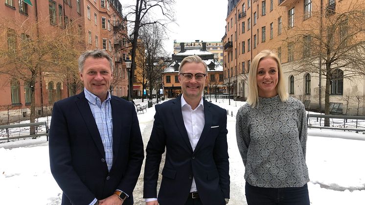 Kolbjørn Hembre, Aksel Eckbo og Magdalena Andersson startet i Entelios 1. februar