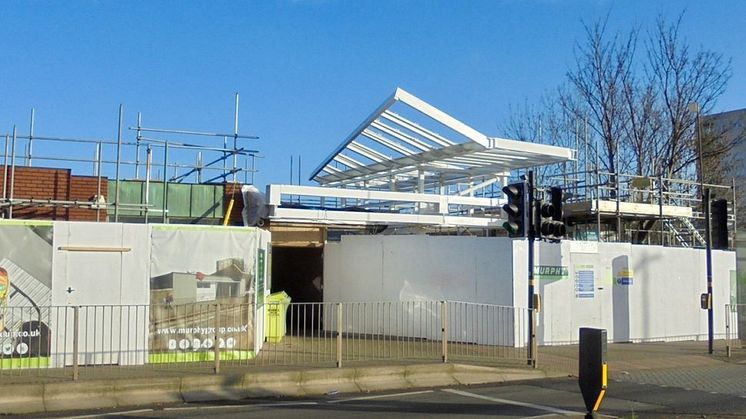 Longbridge station upgrade work Feb 2019