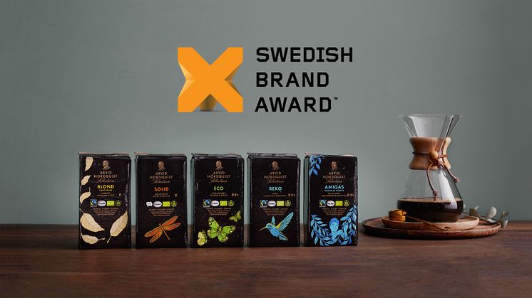 Arvid Nordquist utsett till Sveriges starkaste varumärke i kaffekategorin - tredje året i rad!