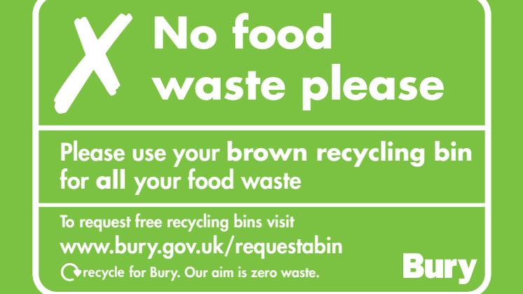 Grey bins are NOT for food waste – brown bins are!
