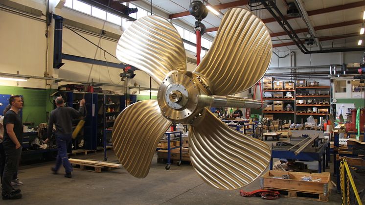 Et århundredes ekspertise, fleksibilitet og hurtig levering er grundstenene for Hundested Propellers internationale succes. Foto: PR