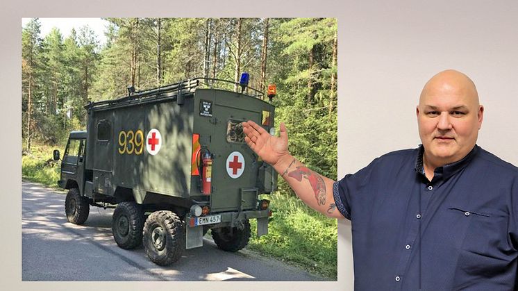Trafikläraren Pär Dahlstedt från Gävle  ber om hjälp inför insatsen att köra ner en ambulans till fronten i Ukraina.