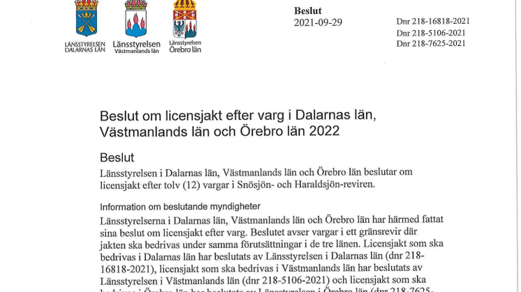 Licensjakt efter varg 2022 dnr 218-16818-2021 (Västmanland och Örebro).pdf
