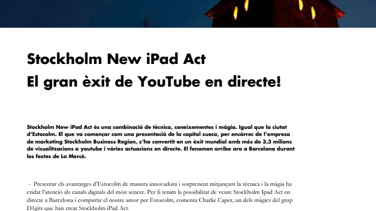 La Mercè: Stockholm New iPad Act: El gran èxit de YouTube en directe!