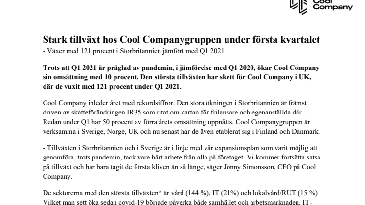 Pressmeddelande - Stark tillväxt hos Cool Companygruppen under första kvartalet .pdf