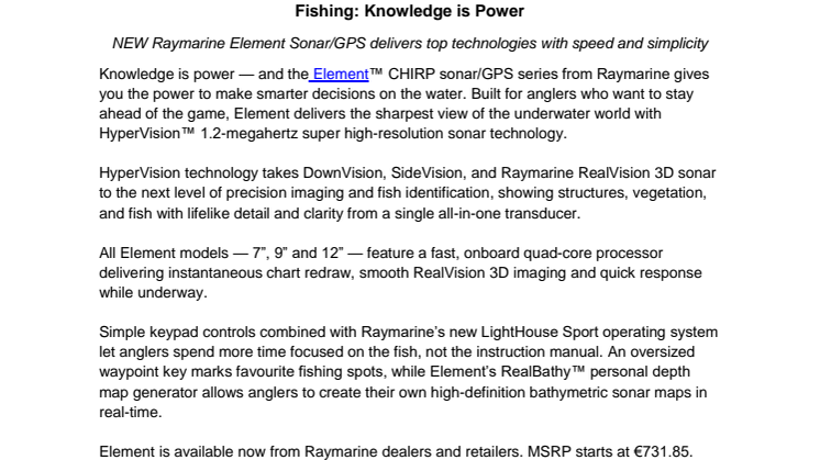 Fishing: Knowledge is Power