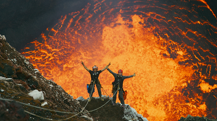 Närkontakt med jordens inre i nya filmen Volcanoes. Foto: SK Films